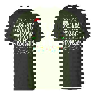 Most Likely To Play Golf With Santa Family Christmas T-Shirt - Thegiftio