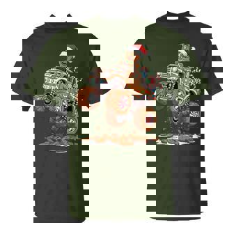 Monster Truck Gingerbread Man Christmas Baking T-Shirt | Seseable UK