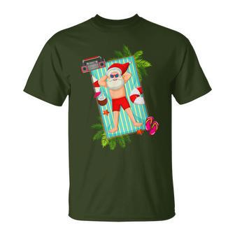 Noël En Juillet Père Noëlur La Plage Ugly Xmas T-Shirt - Cadeauxyz