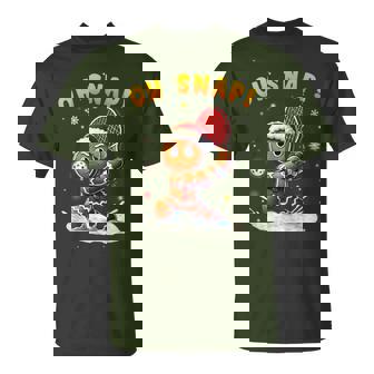 Oh Snap Gingerbreadman Christmas Pickleball T-Shirt - Monsterry