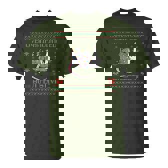 Overstimulated But Festive Possum Christmas Ugly Xmas Pajama T-Shirt | Mazezy