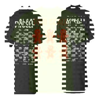 Pain Scale Gingerbread Man Christmas Nurse Holiday T-Shirt | Seseable CA