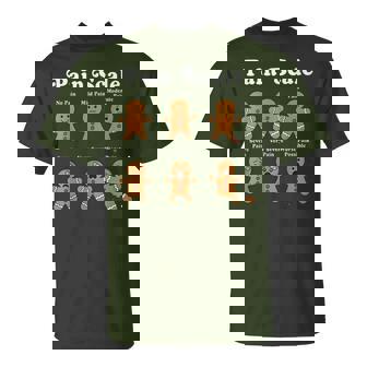 Pain Scale No Pain Mild Pain Christmas Nurse Gingerbread T-Shirt | Seseable UK