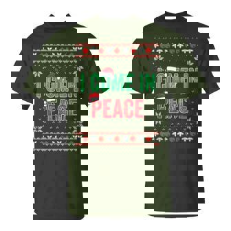 I Come In Peace I'm Peace Matching Ugly Christmas Sweater T-Shirt - Thegiftio