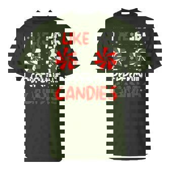 I Like Her Peppermint Candies Couple Matching Christmas T-Shirt | Seseable CA