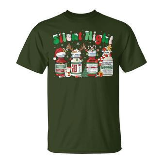 Retro Silent Night Icu Nurse Propofol Christmas Women T-Shirt - Thegiftio UK