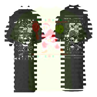 Santa Jugador De Tenis Navidad Navidad Holiday Hombres Es Camiseta unisex - Regaloses