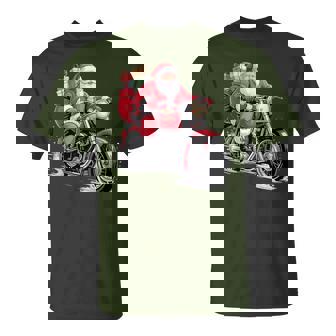 Santa Motocicleta Navidad Paseo Festivo Camiseta unisex - Regaloses