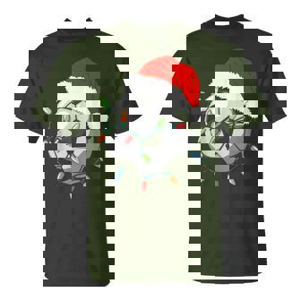 Santa Soccer Ball Youth Boys Christmas Pajamas T-Shirt | Mazezy