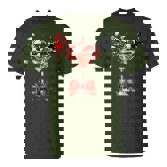 Santa's Hot Mess Christmas Martini Xmas T-Shirt | Mazezy