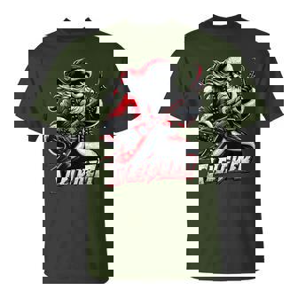 Sleigher Hail Santa Heavy Metal Christmas For & Women T-Shirt - Monsterry