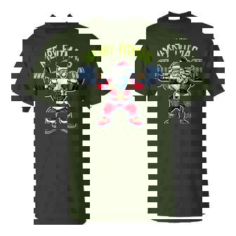 Traje De Pareja Nikolaus Xmasanta Merry Fitmas Gym Fitness Camiseta unisex - Regaloses