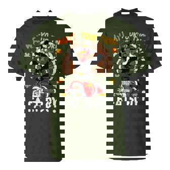 Wait Your Turn Fat Boy Thanksgiving Christmas T-Shirt | Mazezy