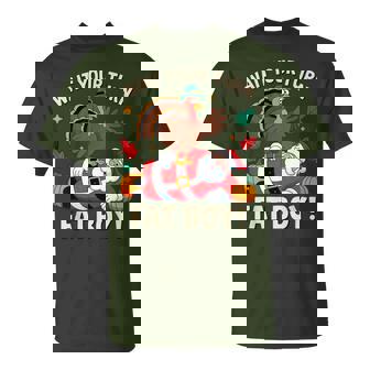 Wait Your Turn Fat Boy Thanksgiving Christmas T-Shirt | Seseable CA