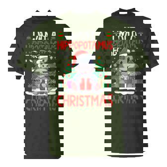 I Want A Hippopotamus For Christmas Xmas Hippo Lover T-Shirt | Mazezy