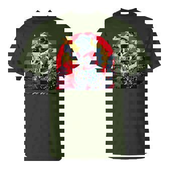 Xmas Christmas Santazilla Holiday Monster Dinosaur T-Shirt | Seseable CA