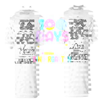 100 Days Of Loving Kindergarten 100Th Day Of School T-Shirt - Thegiftio