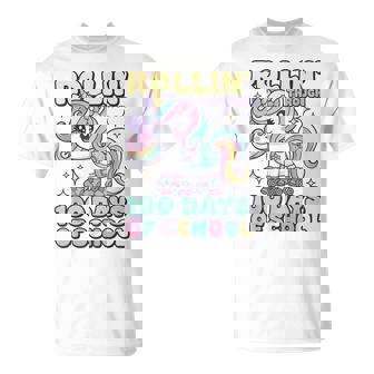 100 Days Of School Girls Teacher 100Th Day Of School Unicorn T-Shirt | Seseable FR