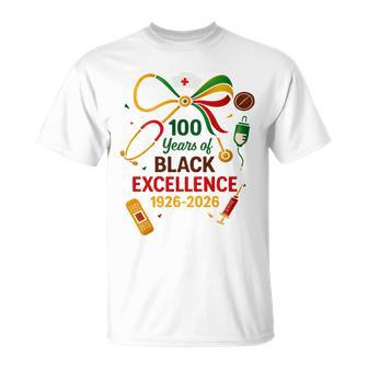 100 Years Of Black Nurse Excellence Centennial History Month T-Shirt - Thegiftio UK