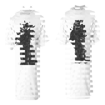 3 Headed Cat Vintage Grunge Alt 90S Halloween Goth Horror T-Shirt - Monsterry