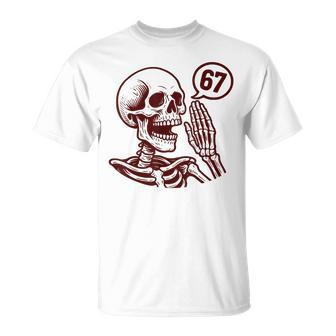 67 Halloween Skeleton Six Seven Meme Brainrot Boys T-Shirt - Thegiftio UK