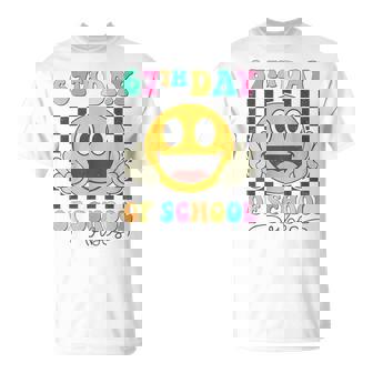 67Th Day Of School Vibes Cute Smile Face 67 Meme Teacher T-Shirt | Mazezy
