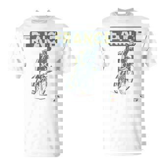 Amour Et Humour Cyclisme France Vintage On Road Cycling -Adults Kids Yellow Small Short Sleeve Crew Neck T-Shirt T-Shirt | Mazezy