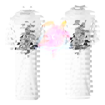 Animal D'océan Lune Maori Amoureux De Tortue T-Shirt - Cadeauxyz