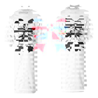 Arco De Coqueta Con Bandera De Dominicana Para Niña Dominicana Camiseta unisex - Regaloses