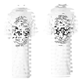 Aries Virtues Vintage Style Zodiac Aries T-Shirt | Mazezy