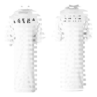 Ashtanga Yoga Instructors Classic Contemporary Font T-Shirt | Mazezy