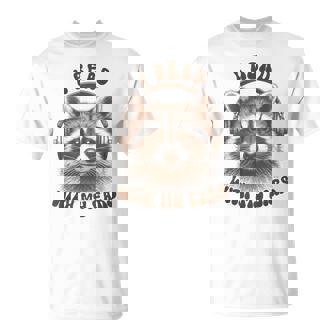 Audio Book Reader Book Lover Raccoon I Read With My Ears T-Shirt | Seseable FR