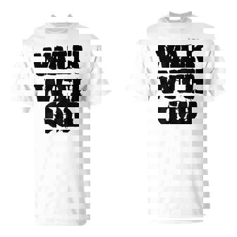 On Back Walk With Jesus God Christian Saying Quote T-Shirt | Seseable CA