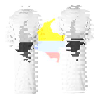 Bandera De Colombia Mapa Colombia Camiseta unisex - Regaloses
