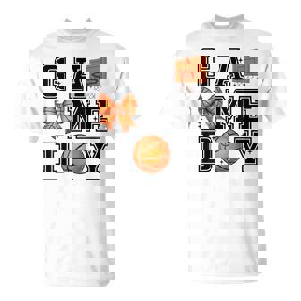 Basketball Coquette Bow Cute Gameday Cheer Mom Sports T-Shirt | Mazezy