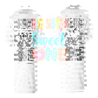 Big Sister Of The Sweet One 1St Birthday Girl Donut Party T-Shirt - Monsterry