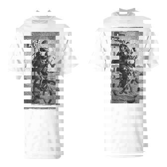 Bigfoot Alien Ufo Bike Ride Rock On Area 51 Vintage T-Shirt | Seseable UK