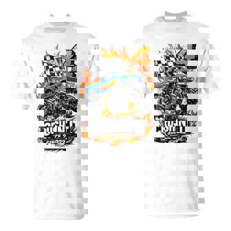 Birthday Monster Truck 4 Year Old Boys 4Th Party Born 2022 T-Shirt - Monsterry