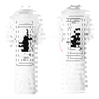Black Cat Death Tarot Cat Lover Halloween Mens T-Shirt | Seseable CA