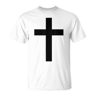 Black Cross White T-Shirt - Thegiftio UK