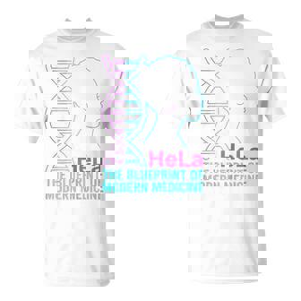 Black History 2026 Science Hela Cells Biology Dna Research T-Shirt - Thegiftio