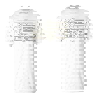 Bluegrass USA Flag Guitar Banjo Mandolin T-Shirt T-Shirt | Mazezy