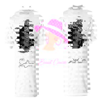 Breast Cancer Awareness African American Afro Women T-Shirt - Thegiftio