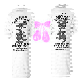 Breast Cancer Awareness In October We Wear Pink Coquette Bow T-Shirt - Monsterry