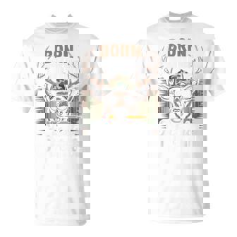 Camo Deer Hunting Boy Youth Born Hunt Forced Go School T-Shirt - Monsterry