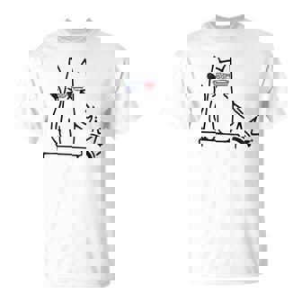 Cat No Kings In America Political Cat Lady T-Shirt - Thegiftio