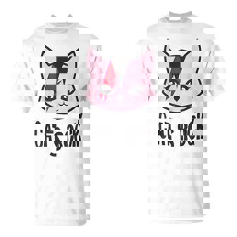 Chats Rock Mignon Glam Rock And Roll Rétrointage T-Shirt - Cadeauxyz