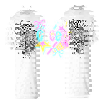 Cheer Season Football Bow Game Day Cheer Mom Cheerleading T-Shirt - Monsterry