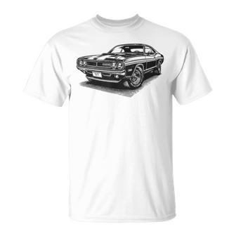 Classic American Muscle Car Retro Vintage 60S 70S Car Lover T-Shirt - Monsterry
