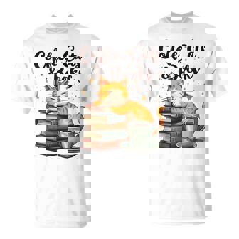 Coffee Cats And Books Lover For & Girls Coffee T-Shirt | Mazezy